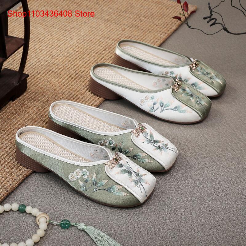 Ethnic Fashion Women - Nuevas Pantuflas Bordadas para el Hogar,