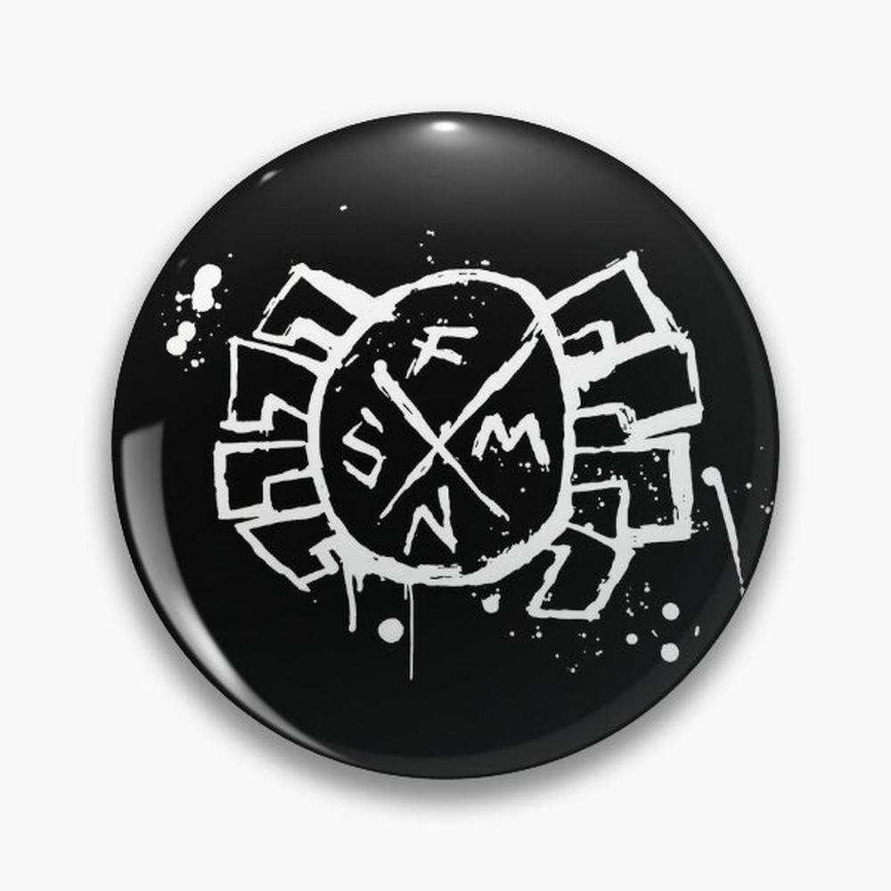 Ethnic Modern Fashion - Broches de botón con logotipo Punk