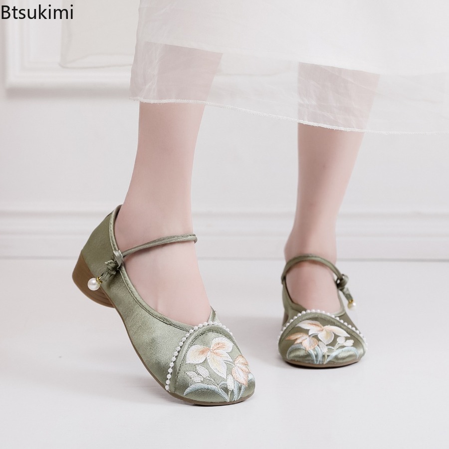 Ethnic Fashion Women - Zapatos de Mujer con Tacón Bajo,