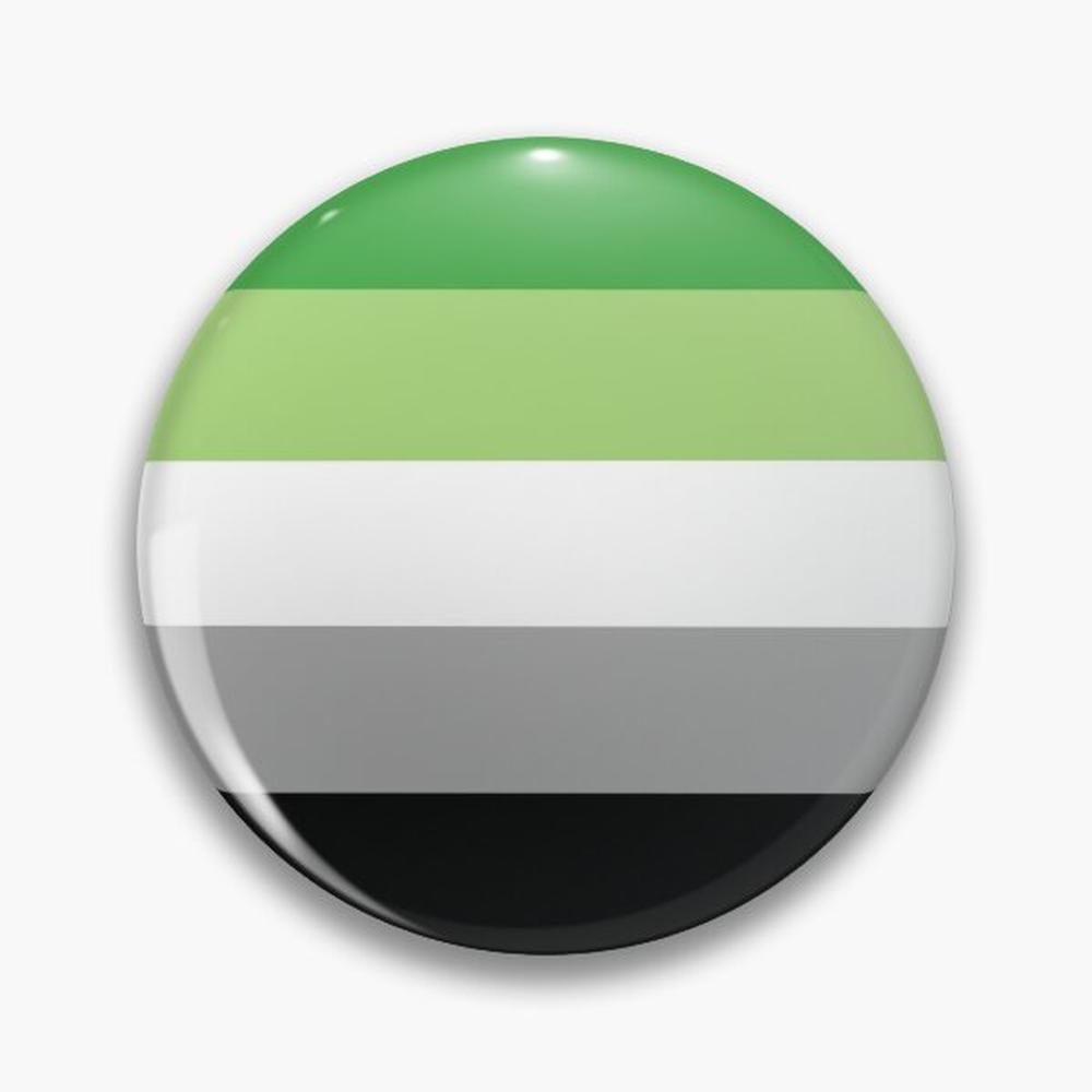 Ethnic Modern Fashion - Broches con botones de bandera aromántica,