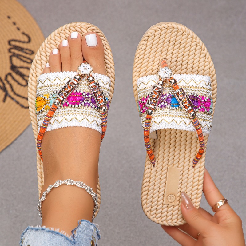 Ethnic Modern Fashion - Zapatillas de mujer, zapatos tejidos a