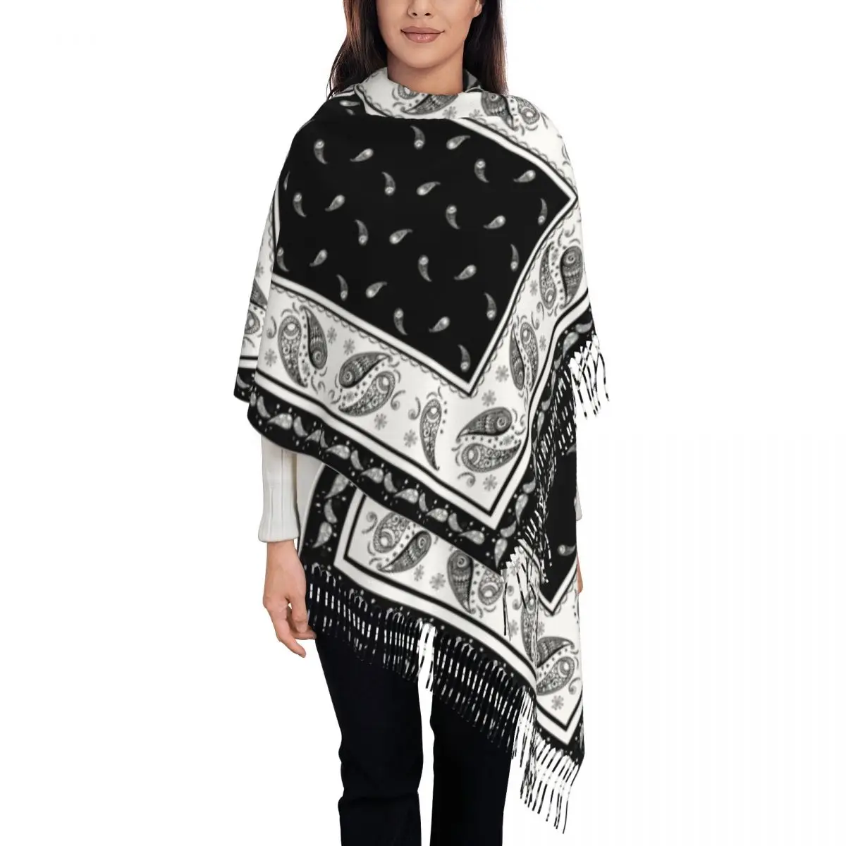 Go Ethnic Fashion - Bufanda de Paisley estilo bohemio étnico