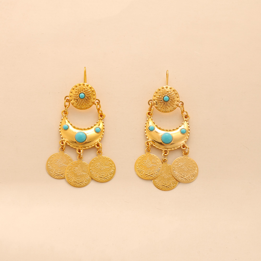 Pendientes de flecos con moned - Ethnic Fashion Co In reseña y precio