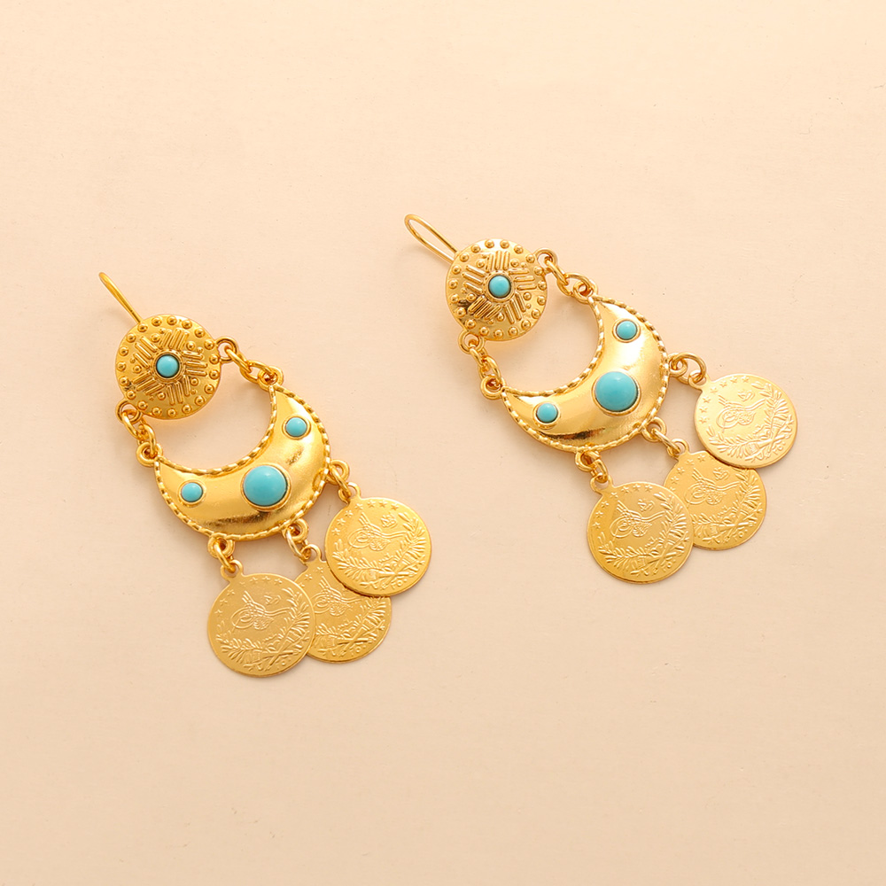 Pendientes de flecos con moned - Ethnic Fashion Co In reseña y precio