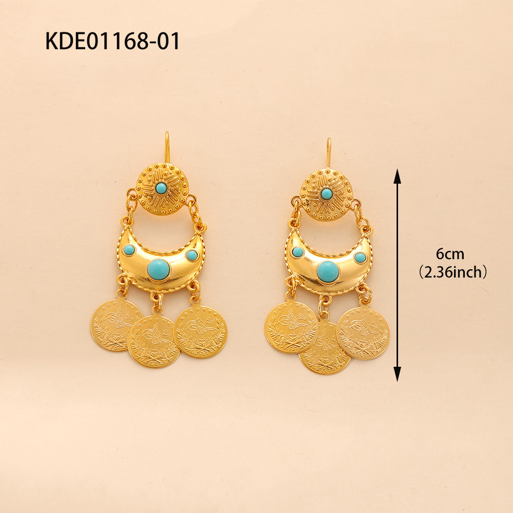 Pendientes de flecos con moned - Ethnic Fashion Co In reseña y precio