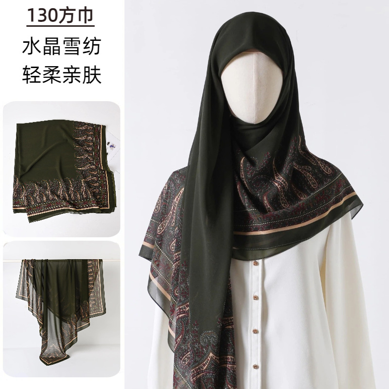 Bufanda cuadrada grande de gas - Go Ethnic Fashion reseña y precio