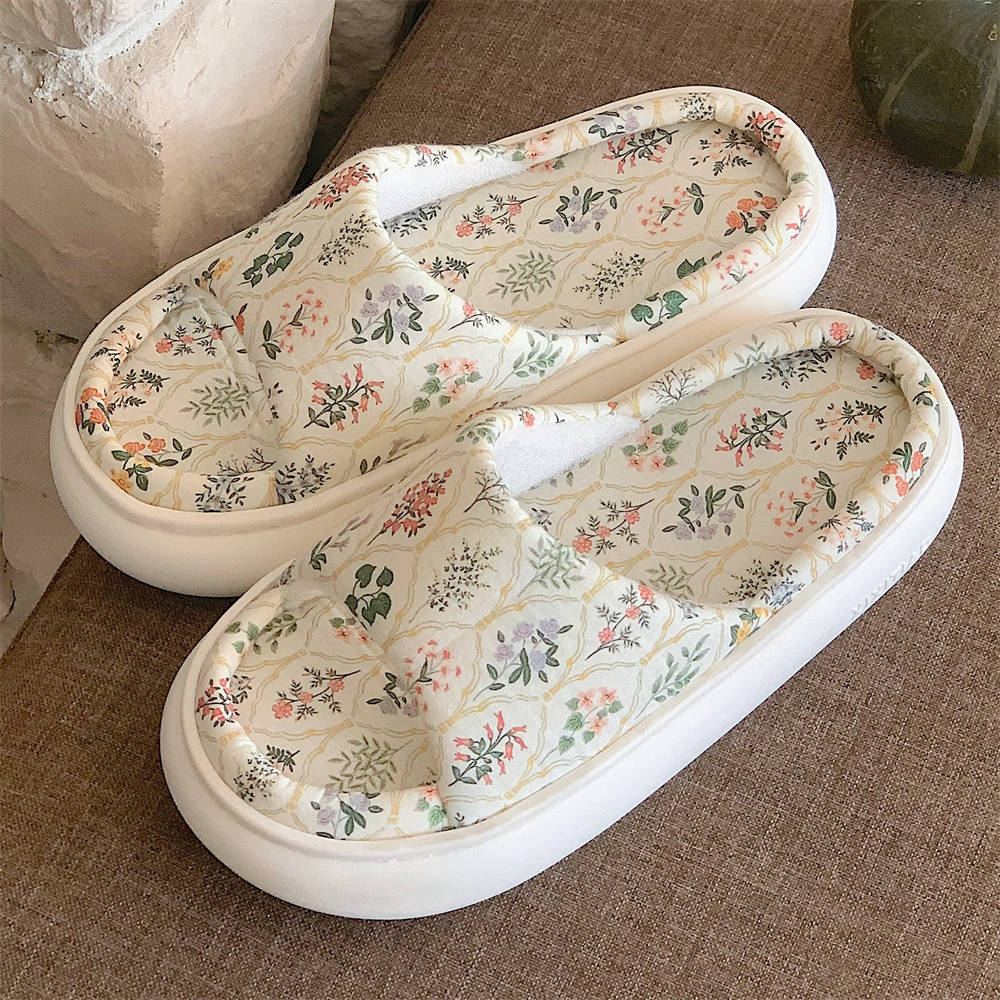 Zapatillas de casa de lino con - Ethnic Fashion Design reseña y precio