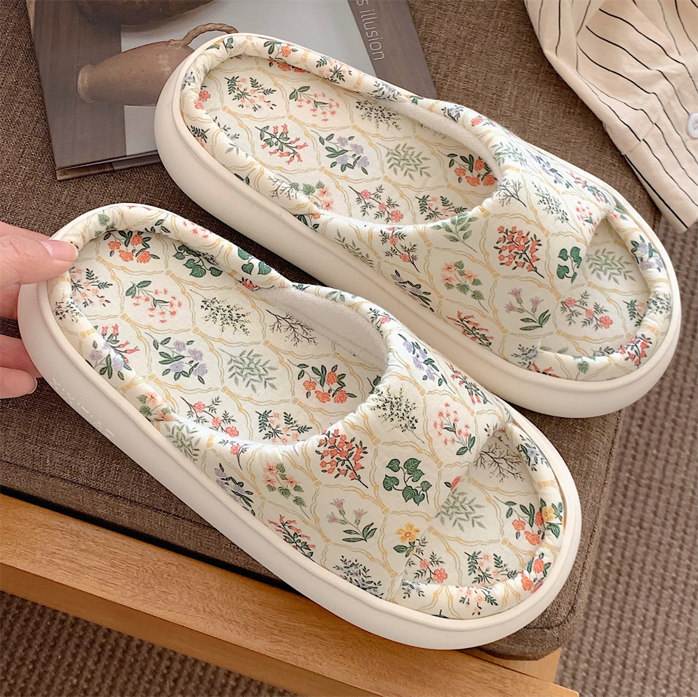 Zapatillas de casa de lino con - Ethnic Fashion Design reseña y precio