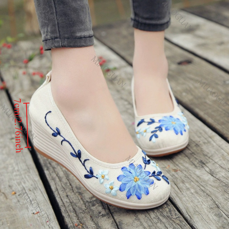 Zapatos de Plataforma con Cuña - Ethnic Fashion Women reseña y precio