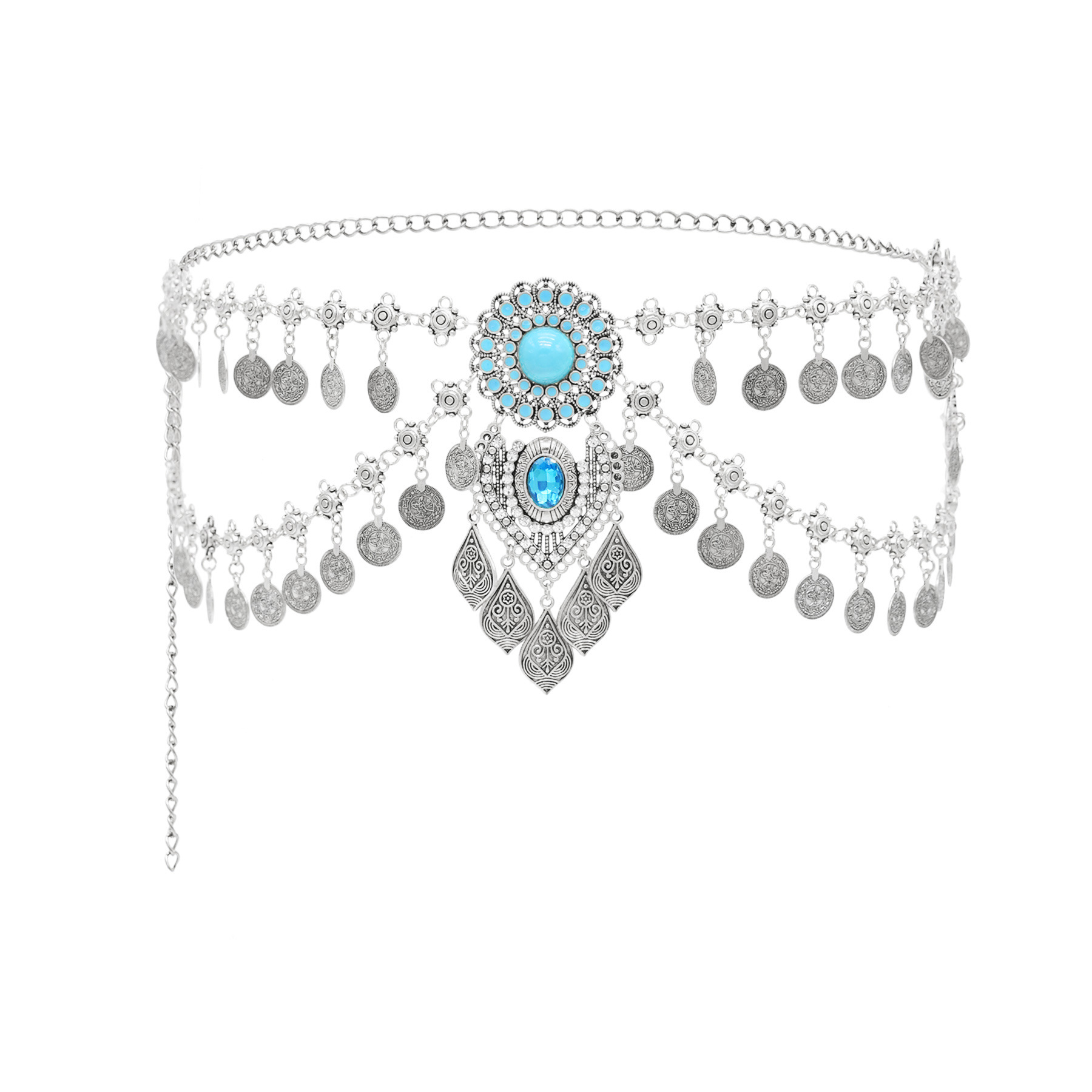 Cadena de cintura de turquesa  - New Ethnic Fashion reseña y precio